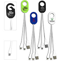 5-in-1 Cell Phone Charging Cable with Carabiner Clip